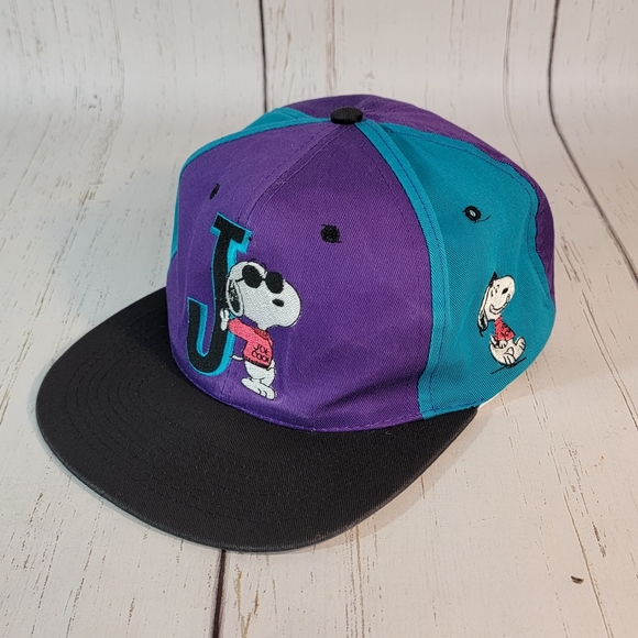 Snoopy Other - Joe Cool Snoopy Peanuts Vintage 80's 90's Color Block Pannel Hat Youth OS
